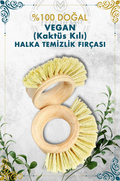 Ma'Vessa 100% prirodna drvena veganska četka za čišćenje prstena od kaktusove...