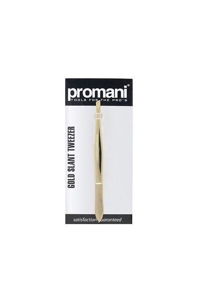 Simple Promani Pr923 Gold Slanted Tip Tweezer