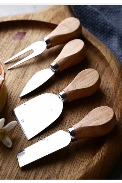 Dem Home Wooden Handle Cheese Knife Set of 4