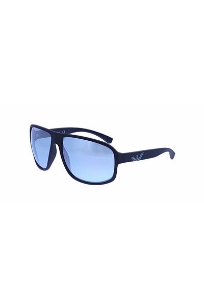 Emporio Armani Man Pillow Sunglasses- Ea 4130 - Lense Size:63mm - Matte Blue/bluette