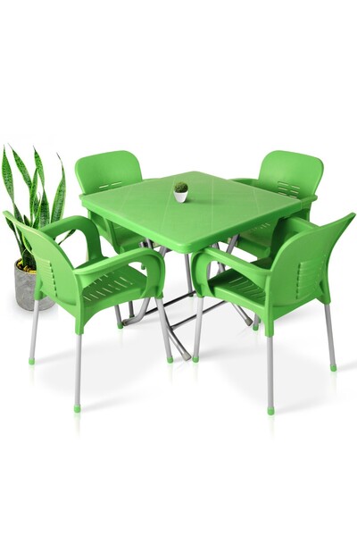 nar sokağı 80x80 Metal Ayaklı Bahçe Balkon Masa Takımı