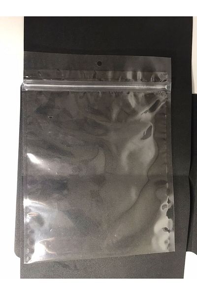 Kraft pack ambalaj Transparent LAMINED, WHITE ZIPLOCKED BAG - HIDDEN ZIPPER ZIPLOCKED, -18x19 cm -25PCS