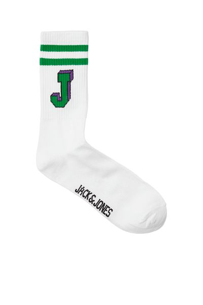 Jack & Jones Jack Jones Jacsingle J Tennis Socks 3 Pack Ανδρικές λευκές κάλτσες 12251466 -01