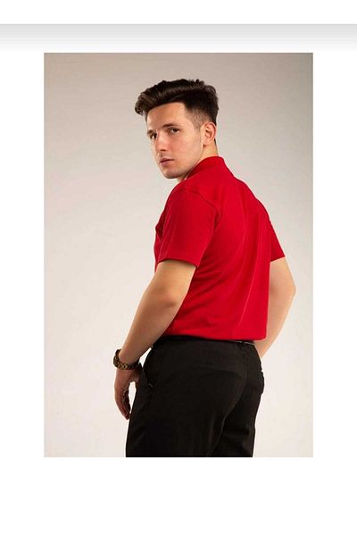 FİRES GİYİM Short Sleeve Young Boy Casual School Lakos 100% Cotton Polo Neck T-shirt