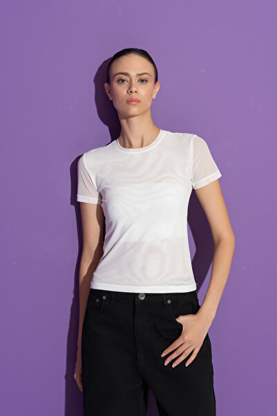 Kikiriki Bisiklet Yaka Kısa Kollu Bluz