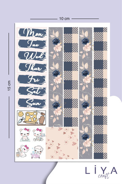 LiyaCraft Set nalepnica pogodan za planer, agendu i bullet journal