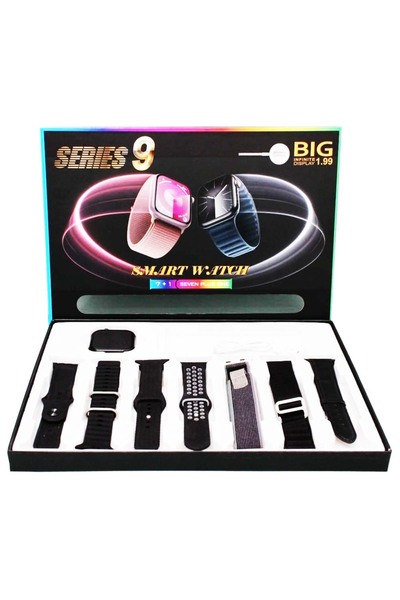 DigiMonster Series 9 Akıllı Saat Watch 7 45mm Ultra / 7 Kordonlu / Sesli Görü...