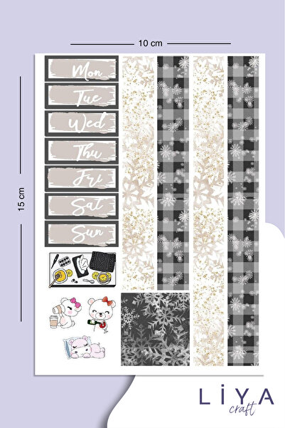 LiyaCraft Set nalepnica pogodan za planer, agendu i bullet journal