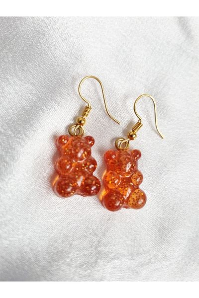 Es Kozmetik Haribo Teddy Bear Earrings with Glitter Jelly