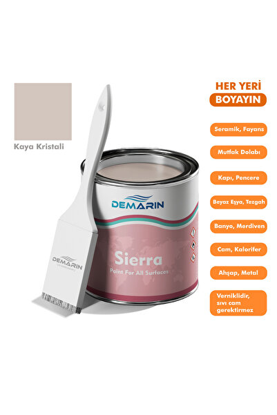 Demarin Her Şeyi Boyayabilen Demarin Sierra Tek Bileşen Fayans, Tezgah, Seramik, Mobilya, Zemin Boyası 1 Kg