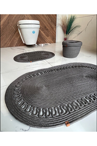 Namteks Set de baie 40x60-60x100 cu două covorașe și coș de gunoi. Poșetă cad...