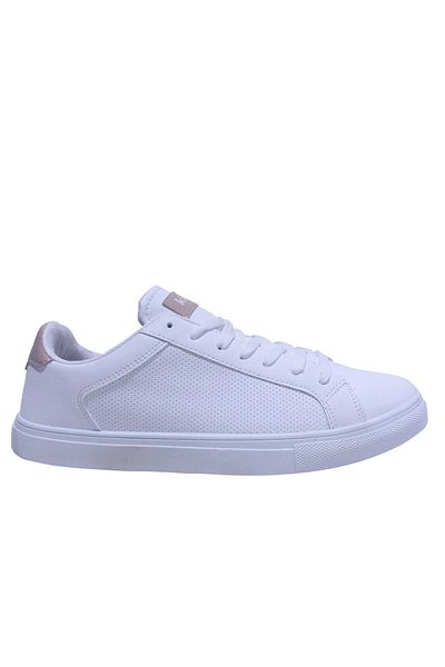 Kinetix White Gold Lace-Up Sneakers Sports Shoes