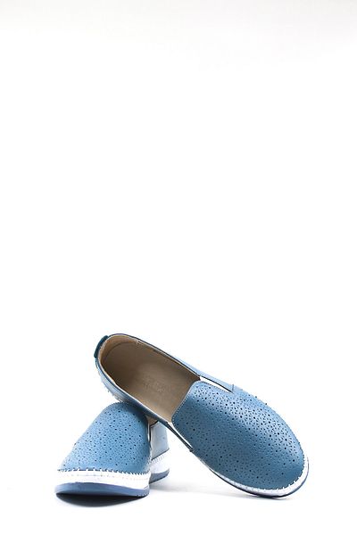 Ayakkabıhane În interior și în exterior din piele naturală, albastru denim, pantofi casual confortabili pentru femeiAH 081392616106