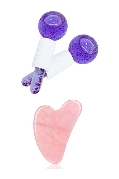 Welta Ice Globes Buz Küresi Soğuk Masaj ve Terapi Topu 2 Adet Mor Ve Pembe Ka...