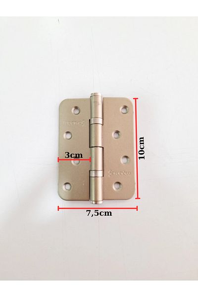 ARON (2 PIECES) SATIN 10cm UNIVERSAL HINGE DIRECTIONAL DOOR HINGE STEEL METAL