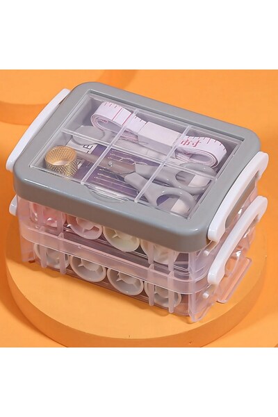 Neler Geldi Neler Özel Kutulu 30 Parça Mini Dikiş Seti Iğne Iplik Balıkçı Makas Mezura Yüzük İğne İplik Seti