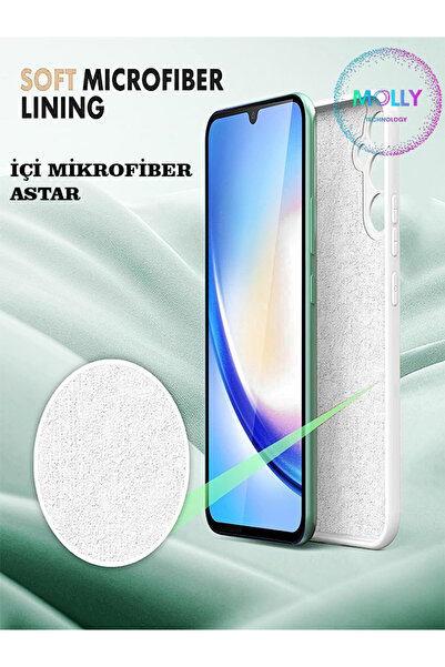 Molly Samsung Galaxy A54 İçin Kot Mavisi Liquid İçi Kadife Silikon Kılıf