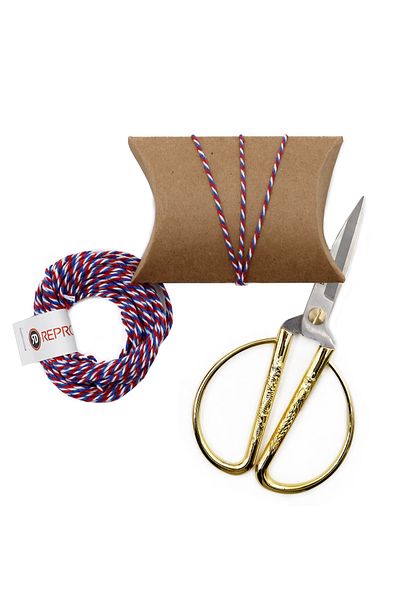 reprodesign Red Blue White Three Color Gift Packing Rope (New Year Gift Packing Rope) 10 Meters