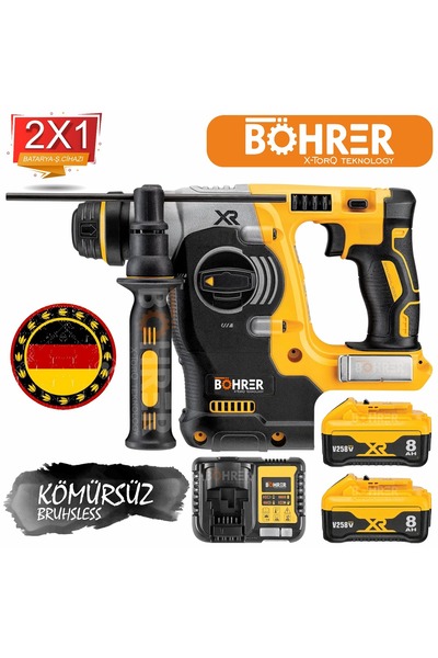 BÖHRER Alman Akülü Kırıcı Delici-delici Çift Fonksiyonlu,tek El Kullanımına Uygun,v258 5ah Hilti Matkap