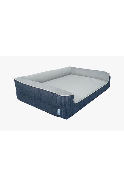 viscopet Premium Sofa Block Washable Dog Bed with Mattress and Zipper - S-BlkGr