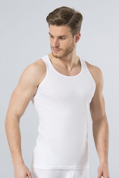 TÜREN Türen Men's Sports Singlet (Pack of 2) 131/White