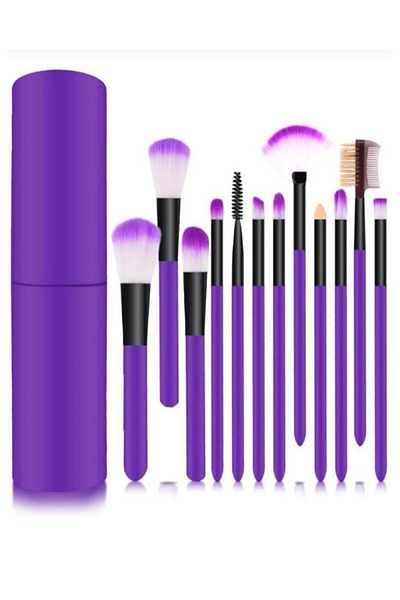 AİLY COSMETİCS Rose Special Cylinder Boxed 10-Piece Brush Set