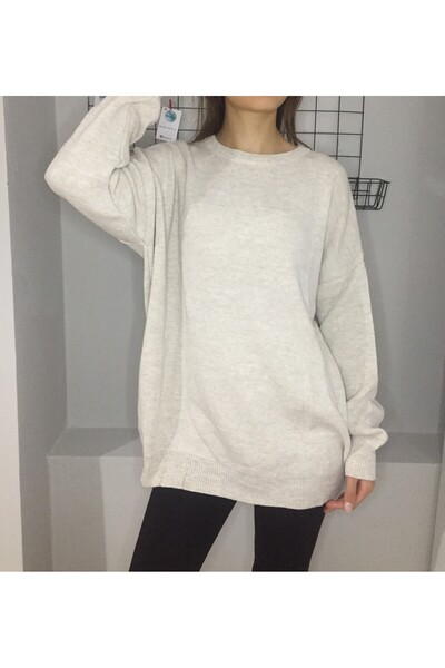 Hena Store Uzun Oversize Triko Kazak