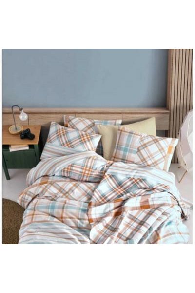 Cotton Life Set Pique Imprimat Dublu Nero Mustard