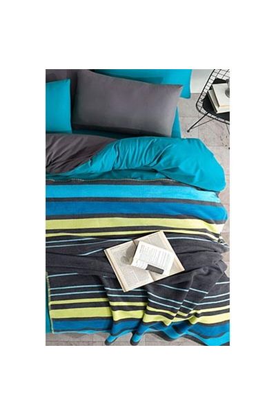 İyi Geceler İstanbul Istanbul Single Blanket - in Line Blue