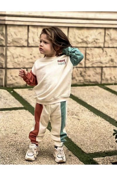 LittlePoffy Happy Baby Kids Teenager Top και κάτω αθλητική φόρμα για κορίτσια και αγόρια