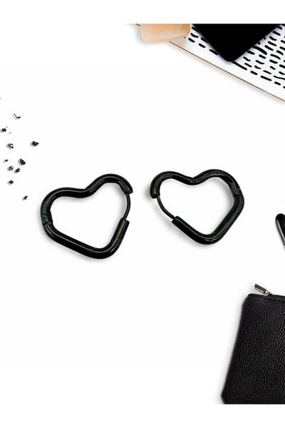 MAZEN Surgical Steel Heart Model Earrings 316L Non-Tarnish Earrings