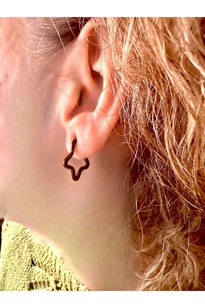 MAZEN Surgical Steel Heart Model Earrings 316L Non-Tarnish Earrings