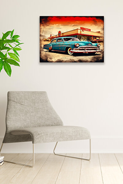 Nod Model de pictură nostalgică de mașină veche, decorațiuni pentru casă, suf...