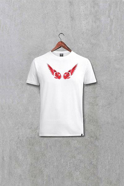 Pisa Art Μπλουζάκι Unisex με τυπωμένο σχέδιο με σημαία Τουρκίας
