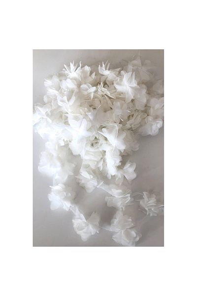 Çemrek Süs Parti White Laser cut flower ribbon 2 meters