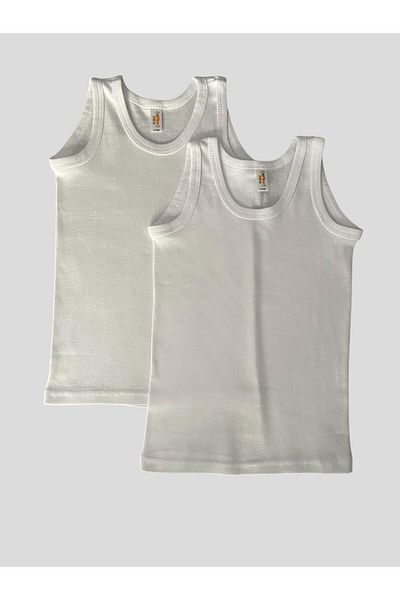 elmas kids Boy's Cotton White 2-Piece Undershirt Set