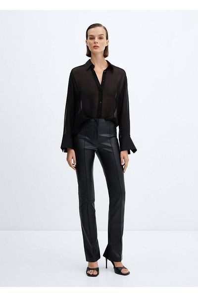 MANGO Woman Skinny pants in leather look