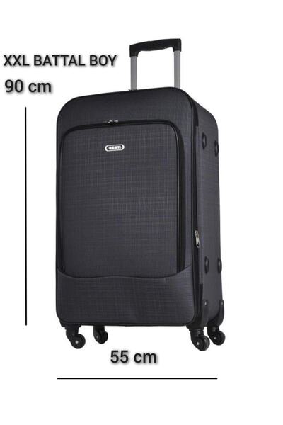 Esbuik Xxl Battal Boy 90 Cm Körüklü Kumaş Valiz & Bavul