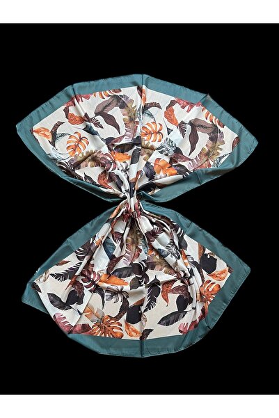 Rupen Kraft Patterned Soft Fluar Square Scarf Patterned Scarf 95X95