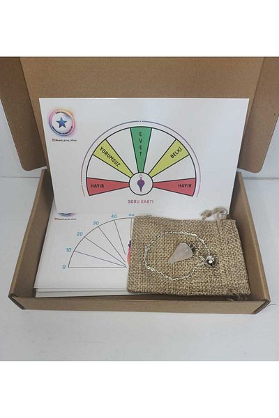 meditasyondükkanı CRYSTAL QUARTZ PANDULATED CARD SET
