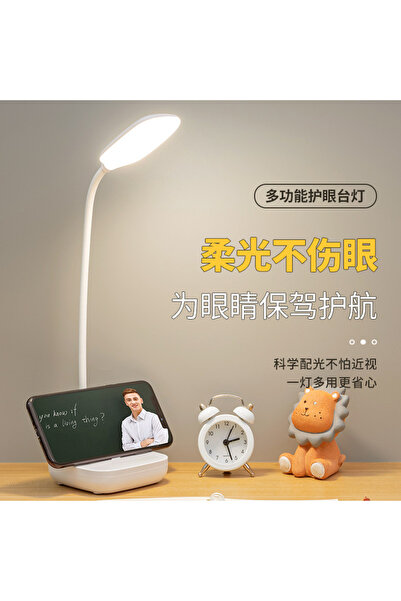 Protonust Kablosuz Şarjlı Dokunmatik Üç Renk LED Masa Lambası Ders Çalışma Okuma Işığı Dimmer Ayarlı