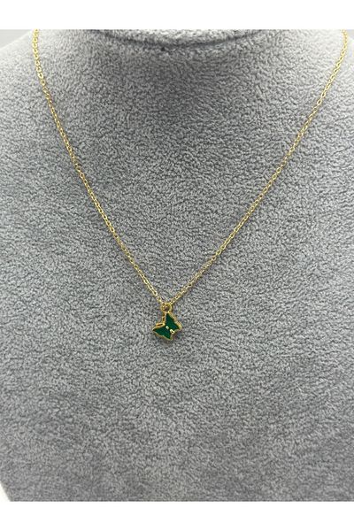 Hobimos Green Butterfly Necklace