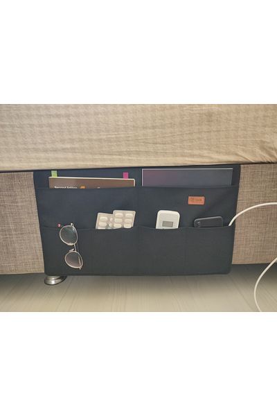 IŞIK Black Bed Side Organizer - Organizer