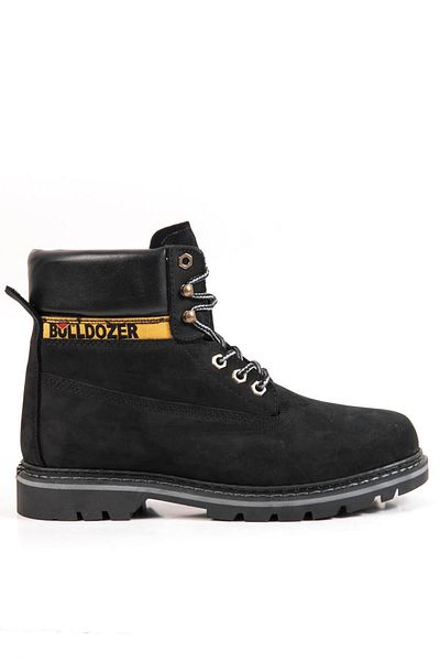 Bulldozer 230099 Μαύρες ανδρικές μπότες Nubuck