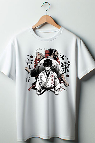 Vordevia Jujutsu Kaisen Štampano bela Oversize kroj okrugla kragna majica