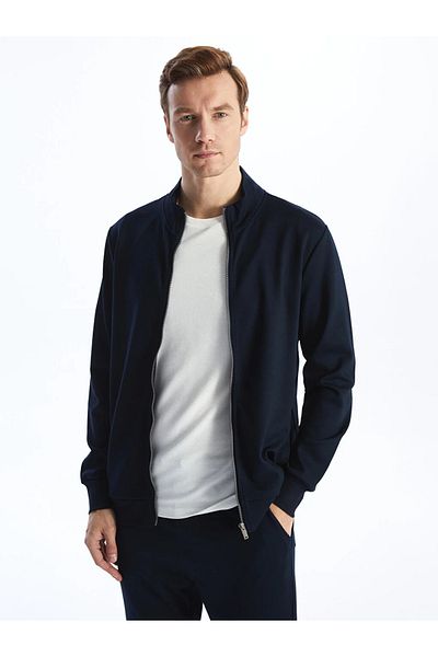 LC Waikiki LCWAIKIKI Classic Stand Collar Long Sleeve Men's Zippered Sweatshirt