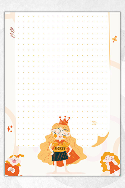 Ficksy دفتر ملاحظات A5 Princess بدون خطوط - 50 ورقة - مذكرة - دفتر ملاحظات - ...