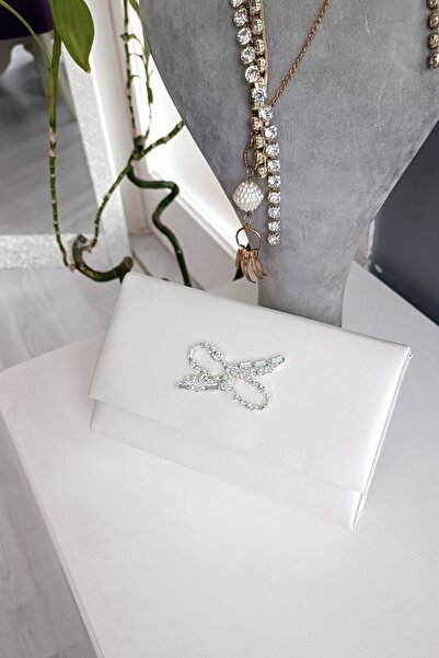 LA CALZATURE أم اللؤلؤ الساتان القوس حجر مستطيلة الزاوية صدفي صندوق فستان سهرة حقيبة نسائية