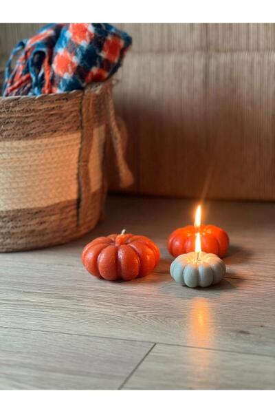 Luz&Brillante Luz&birillante Halloween 3,lü Balkabağı Cadılar Bayramı Mum Set...