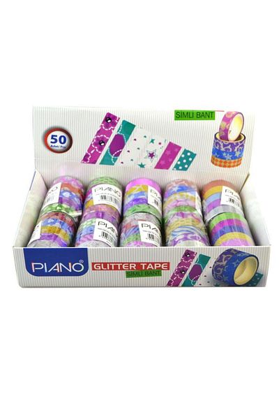 Dortel Glitter Patterned Tape 50 Pack